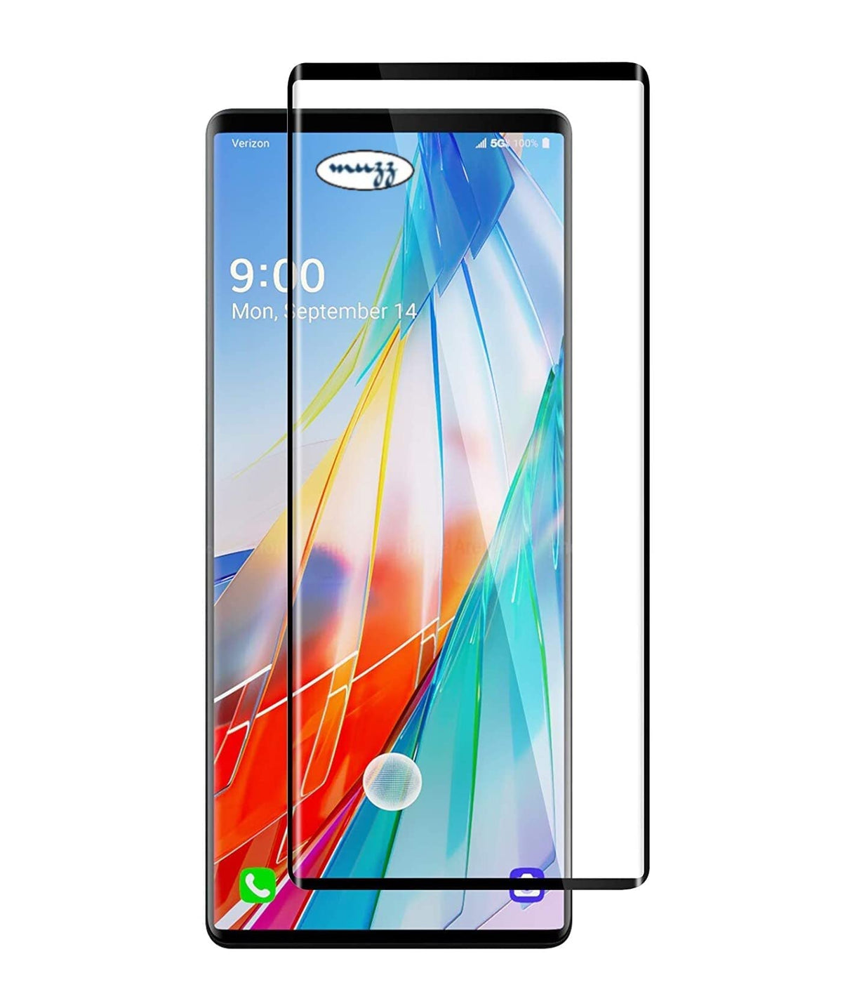 واقي شاشة AWH LG Wing 5G من الزجاج المقوى ثلاثي الأبعاد المنحني بالكامل لهاتف LG Wing 5G Glass