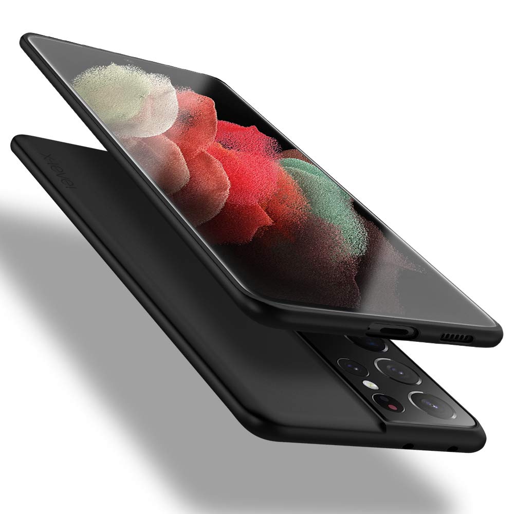 X-level Samsung Galaxy S21 Ultra Case Slim Fit Soft TPU Super Ultra-Thin [Guardian Series] S21 Ultra Phone Back Cover Light Protective Matte Finish Coating Case Compatible Samsung S21 Ultra