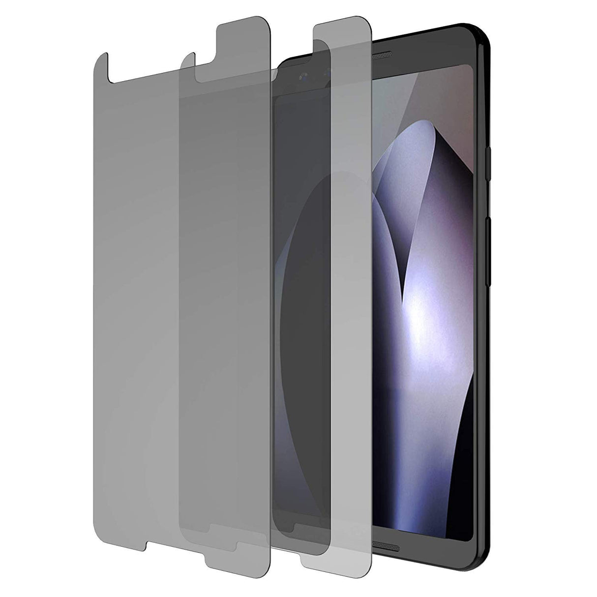 واقي شاشة زجاجي للخصوصية من UPONEW لهاتف Google Pixel 3 - [عبوة من قطعتين] واقي شاشة أمامي من الزجاج المقوى خالٍ من الفقاعات ومضاد للتجسس ومضاد للخدش لهاتف Google Pixel 3 مقاس 5.5 بوصة