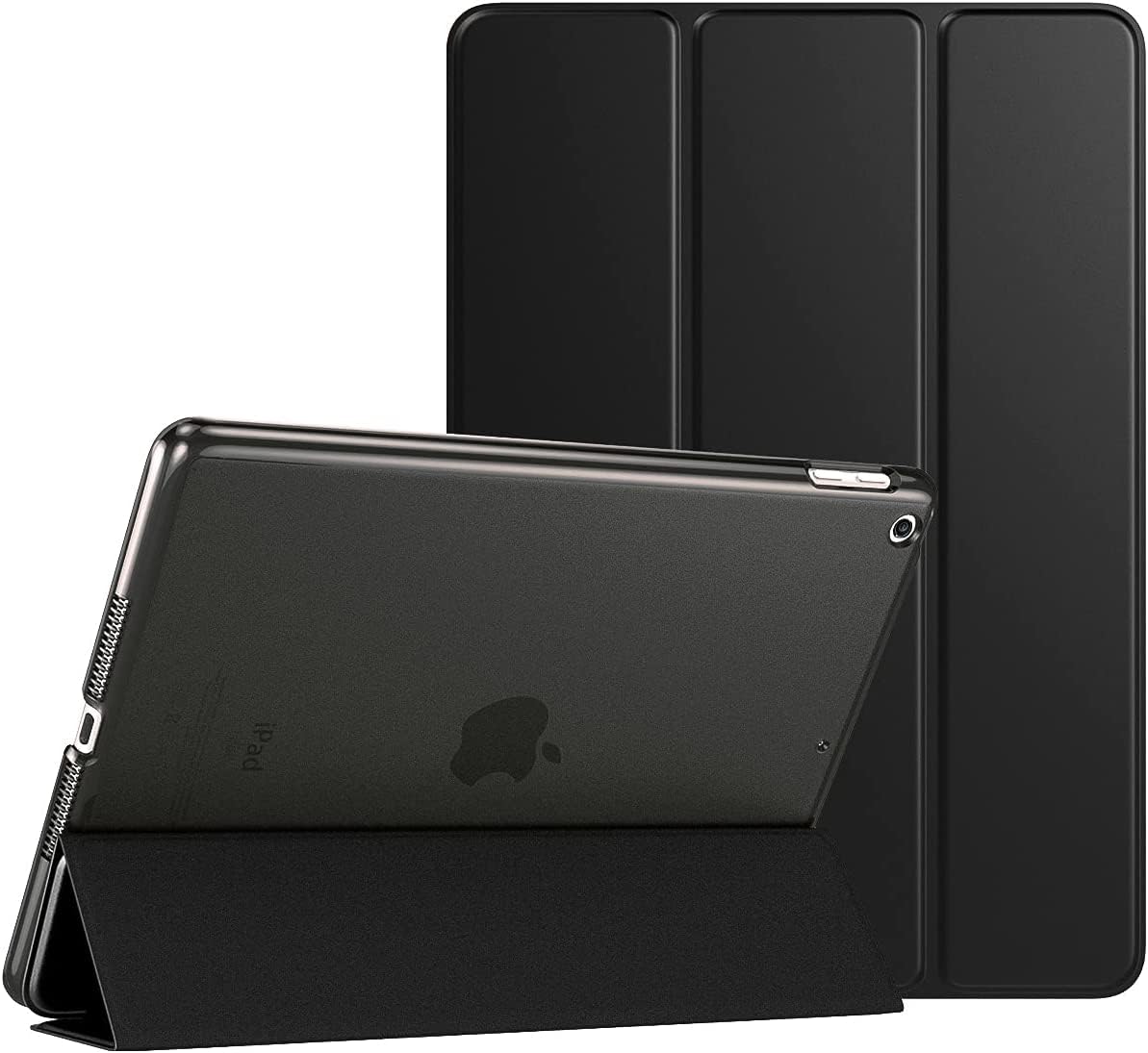 AWH iPad 10.2 Case - iPad 9th Generation 2021/ iPad 8th Generation 2020/ iPad 7th Generation 2019 Case - Slim Translucent Hard PC Protective Smart Cover with Stand - Black
