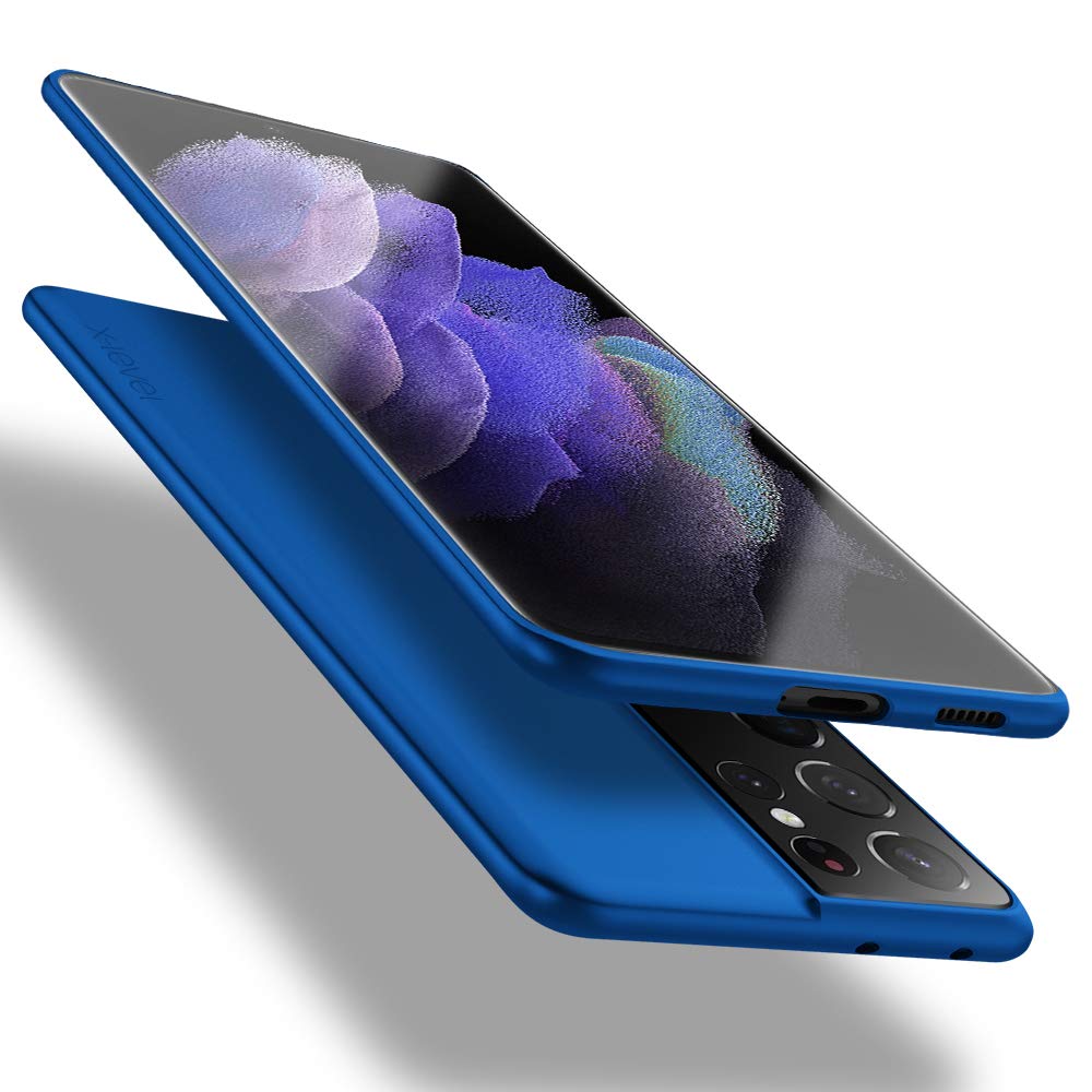 جراب X-level لهاتف Samsung Galaxy S21 Ultra رفيع للغاية من مادة TPU الناعمة [سلسلة Guardian] غطاء خلفي خفيف الوزن بلمسة نهائية غير لامعة متوافق مع هاتف Ultra Blue