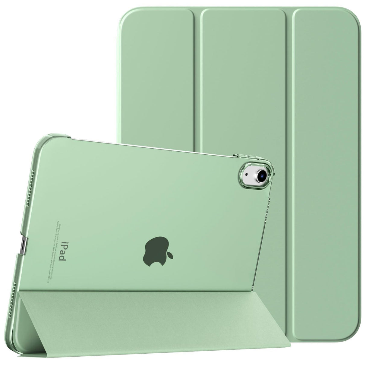 TiMOVO Cover Case Compatible with iPad 10 Generation 10.9 Inch 2022, iPad 10 Cover with Semi-Transparent Hard PC Back, Auto Wake Up/Sleep Function, Green