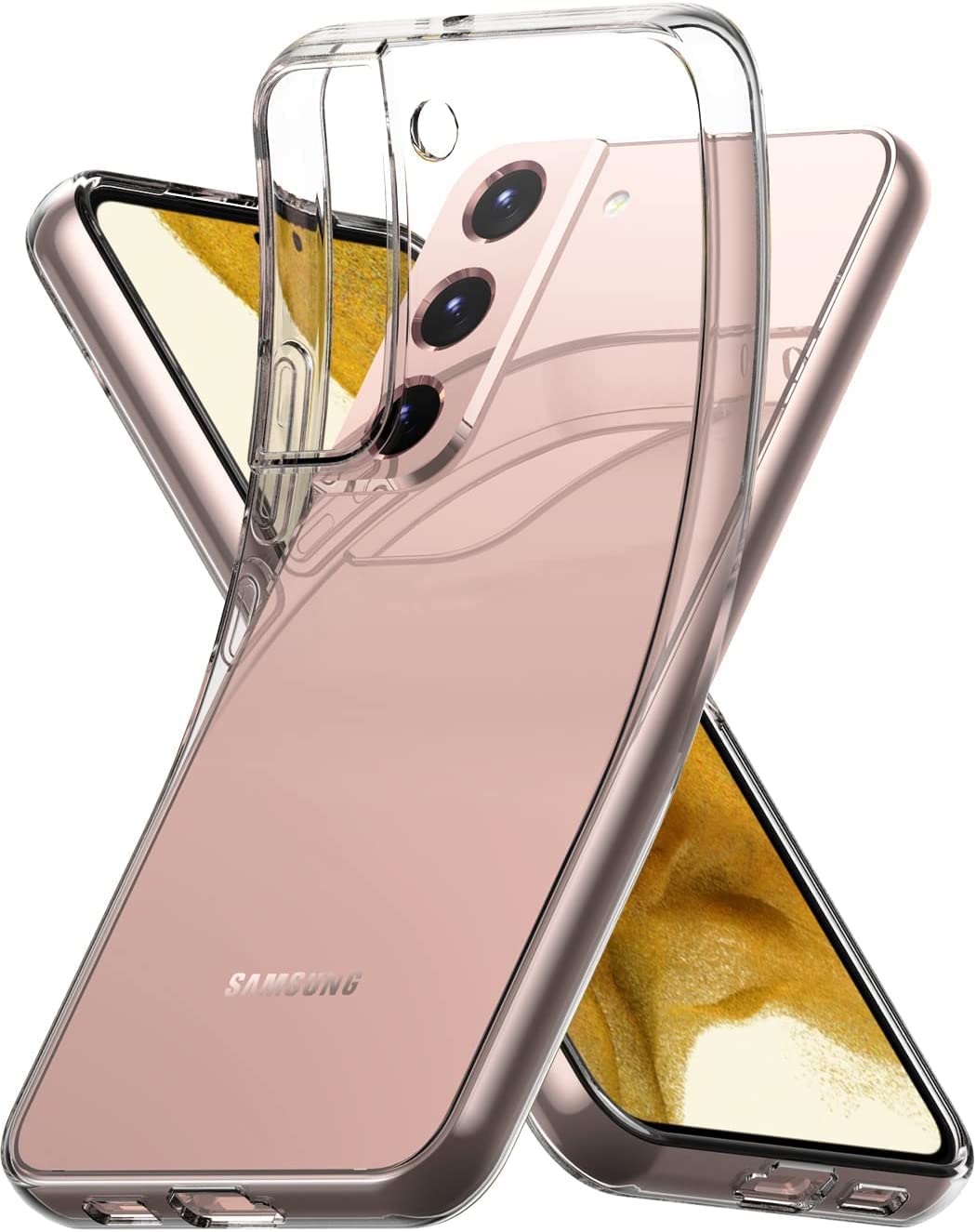 جراب AWH Crystal Clear مصمم لهاتف Galaxy S22 Plus، جراب مقاوم للصدمات [شفاف للغاية] نحيف لهاتف Samsung Galaxy S22 Plus - 6.55 بوصة (2022).