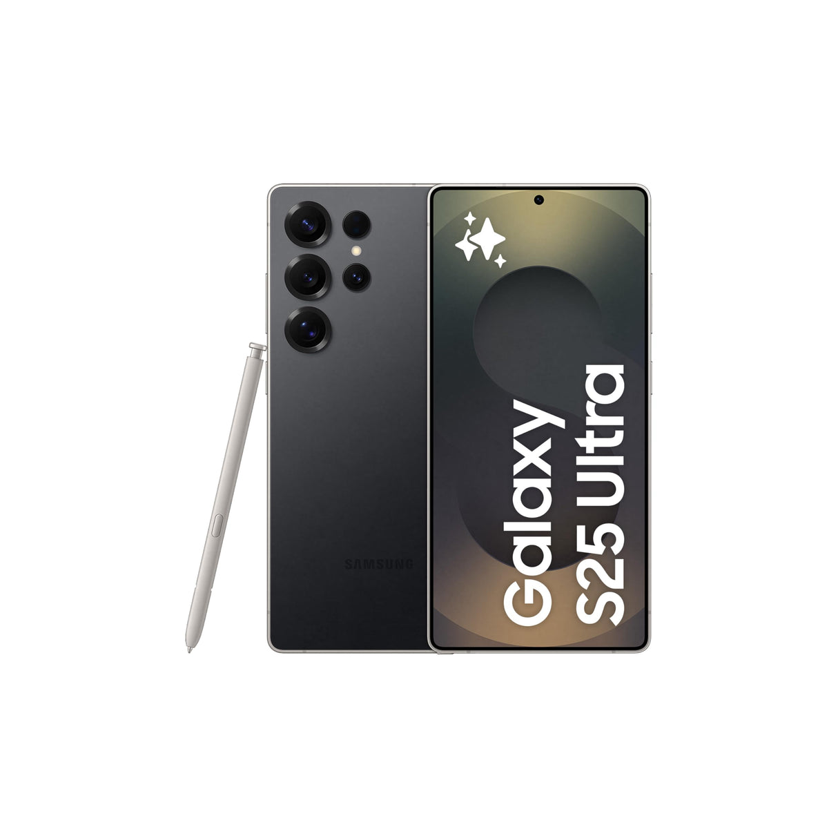 هاتف سامسونج جالاكسي إس 25 ألترا الذكي، سعة تخزين 512 جيجابايت، ذاكرة وصول عشوائي (RAM) 12 جيجابايت، لون أسود تيتانيوم، هاتف ذكي يعمل بنظام أندرويد، كاميرا 200 ميجابكسل، قلم S Pen، عمر بطارية طويل (إصدار الإمارات العربية المتحدة)