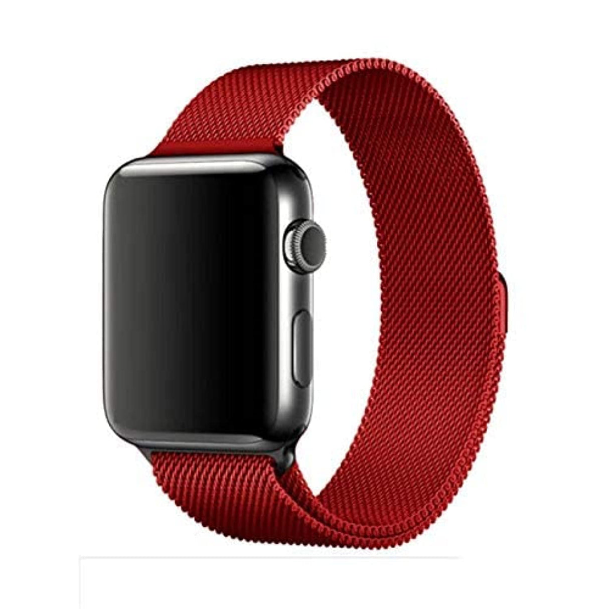حزام ميلانو من AWH لساعة Apple Watch Band 45-38 مم، سوار بديل من سبائك الفولاذ المقاوم للصدأ لساعة iWatch Series 7/SE/6/5/4/3/2/1، متوافق مع (38/40/41 مم، أحمر)