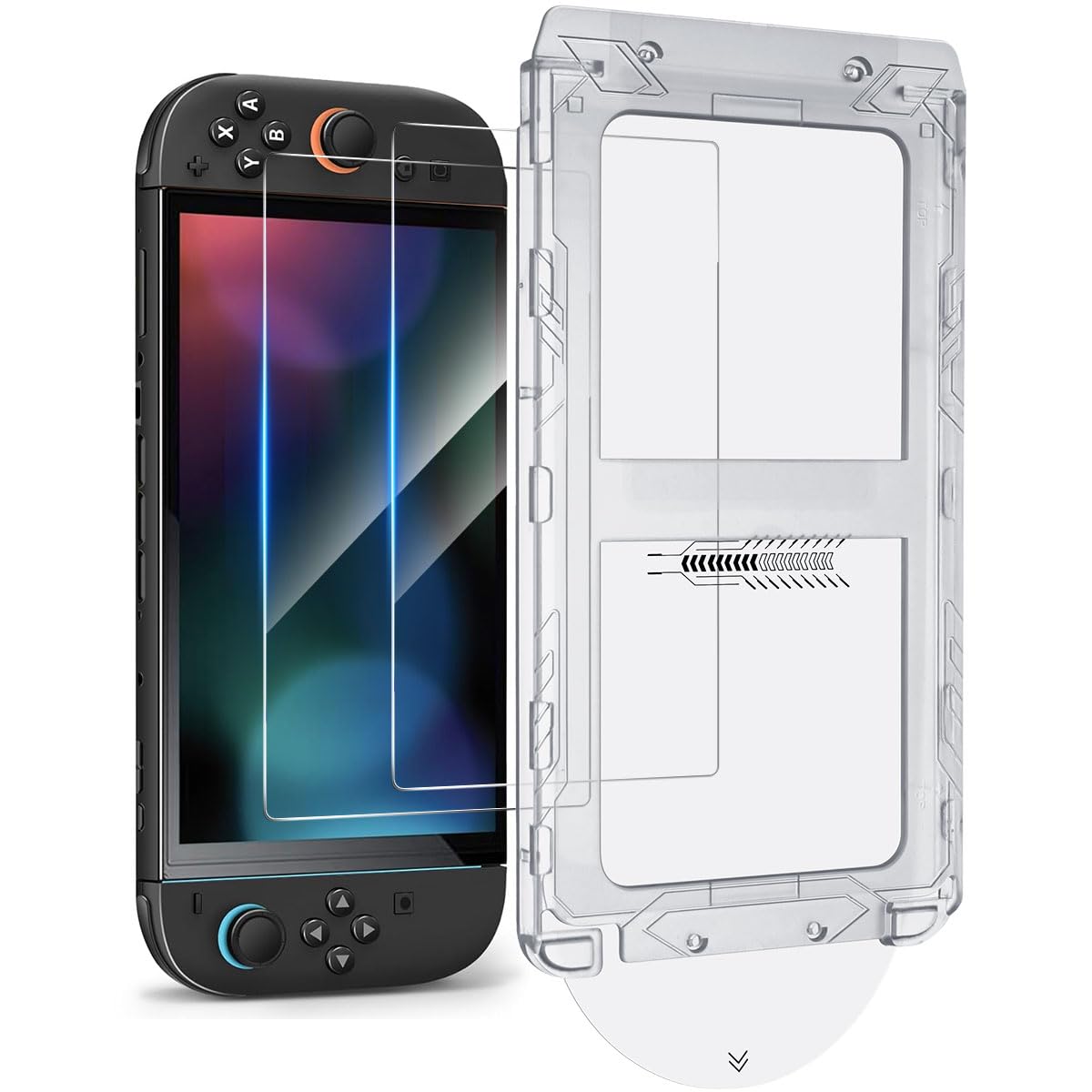 [عبوة من قطعتين] واقي شاشة زجاجي من تي تيرسلي ون تاتش لجهاز نينتندو سويتش 2 2025 مع [مجموعة محاذاة تلقائية]، زجاج مقوى ممتاز 9H