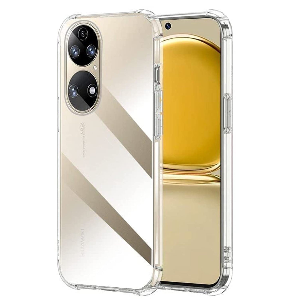 جراب AWH لهاتف Huawei P50 Pro، غطاء خلفي من السيليكون الناعم المقاوم للصدمات والخدوش والواقي من الصدمات، شفاف لهاتف Huawei P50 Pro من AWH