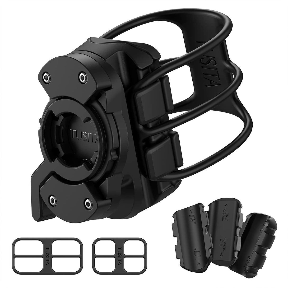 حامل عمود مقعد الدراجة TUSITA متوافق مع جهاز Garmin Varia RCT715 - دائري، على شكل حرف D، متوافق مع عمود المقعد الهوائي