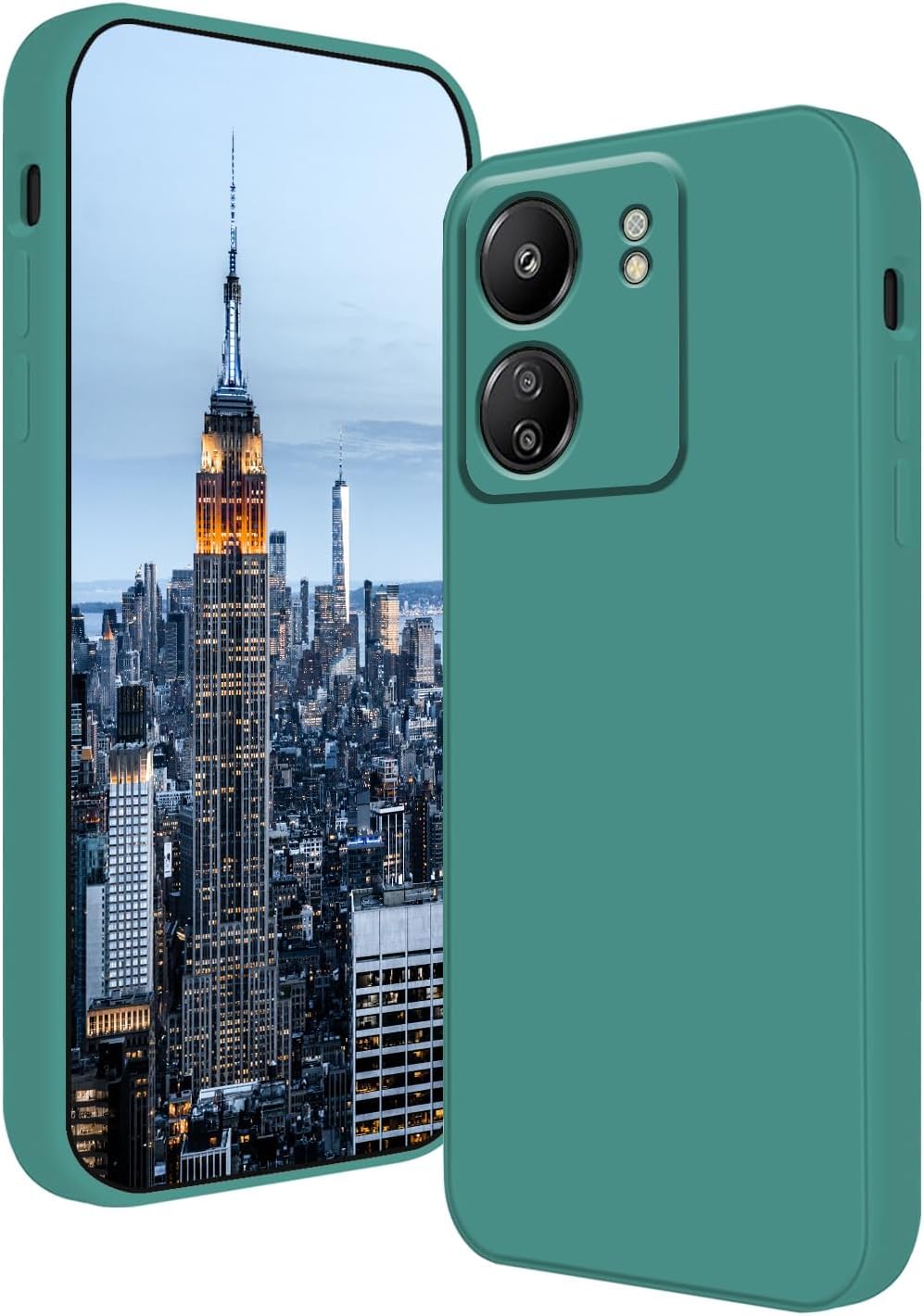 AWH Compatible with Xiaomi Redmi 13C Case Silicone Liquid - Soft Smooth Touch, Redmi 13C 4G Phone Case with Silicone Material, Shockproof Thin Cover for Enhanced Protection and Style (Green)