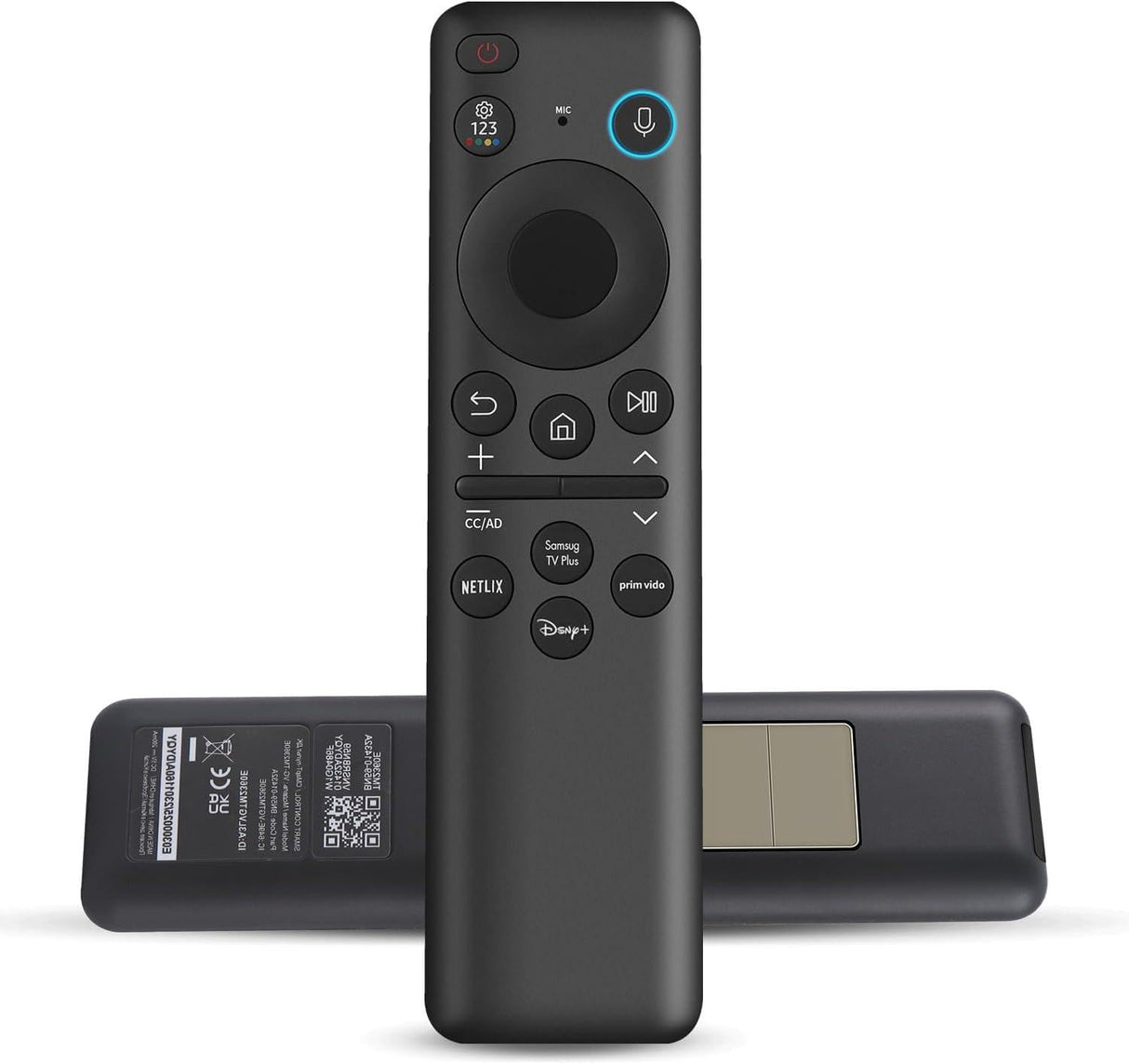 BURAQ Newest 2023 BN59-01432A Solar Voice Replacement for Samsung Remote Control Smart TV with Rechargeable Solar Cell, Compatible with Samsung Neo QLED 8K HDR Ultra HD Smart TVs, VG-TM2360E