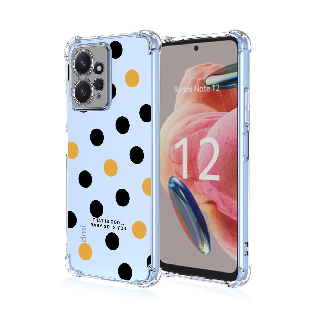 جراب ATISIJIE مناسب لهاتف Xiaomi Poco X5 Pro، جراب شفاف بنمط زهور مرسومة للبنات والنساء - A07