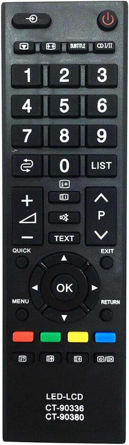 BURAQ New CT-90336 CT-90380 Replace Remote Control for Toshiba HDMI LED TV 23PB200 Series 29PB200 Series 32PB200 Series 40PB200 Series 29PB202 Series 23PU200 Series 32PU200 Series 40PU200 Series