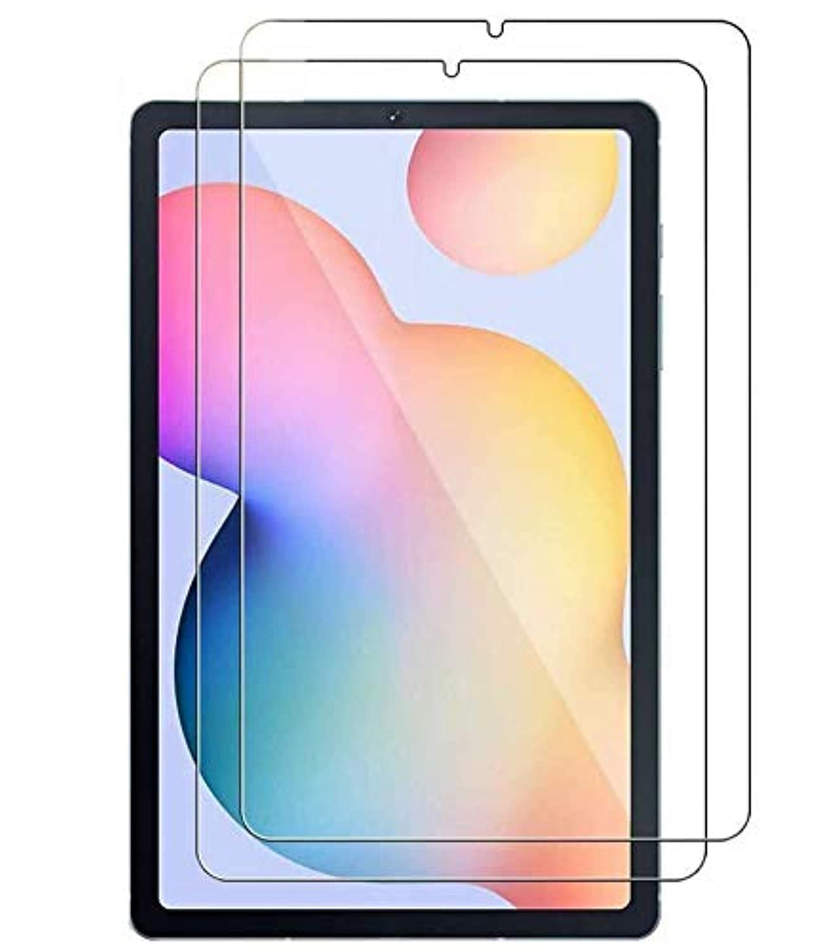 واقي شاشة AWH، قطعتان، متوافق مع جهاز Samsung Galaxy Tab S6 Lite (SM-P610 / SM-P615)، زجاج مقسّى ممتاز بصلابة 9H وحافة مستديرة 2.5D لجهاز Samsung Galaxy Tab S6 Lite مقاس 10.4 بوصة، (قطعتان)
