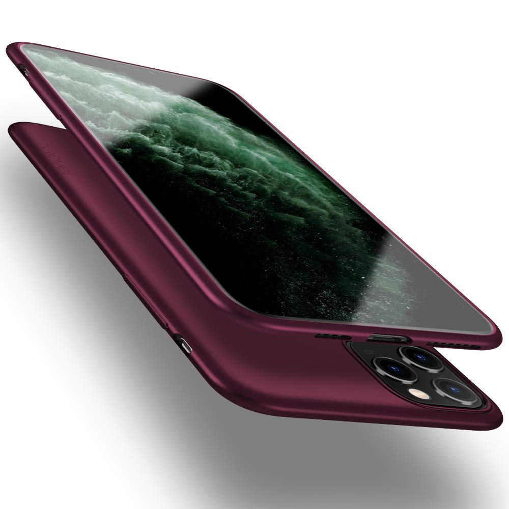 جراب X-level لهاتف iPhone 11 Pro Max، [سلسلة Guardian] جراب هاتف محمول رفيع للغاية من مادة TPU الناعمة بلمسة نهائية غير لامعة للنساء، متوافق مع iPhone 11 Pro Max 6.5 بوصة - أحمر نبيذي