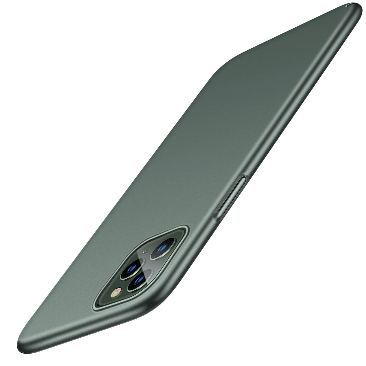 TORRAS Ultra Thin iPhone 11 Pro Case with [Tempered Glass Screen Protector], Fully Protective Hard Plastic Matte Phone Cover Case for iPhone 11 Pro - Midnight Green