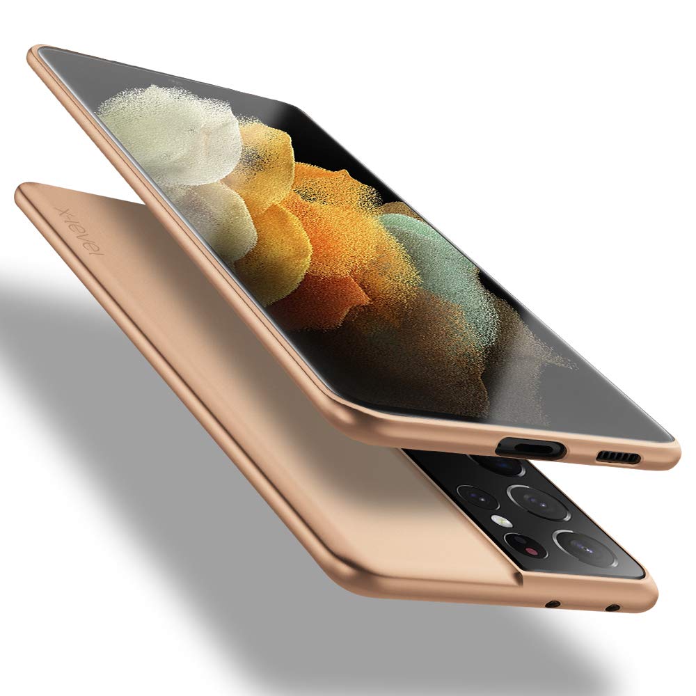 X-level Samsung Galaxy S21 Ultra Case Slim Fit Soft TPU Super Ultra-Thin [Guardian Series] S21 Ultra Phone Back Cover Light Protective Matte Finish Coating Case Compatible Samsung S21 Ultra