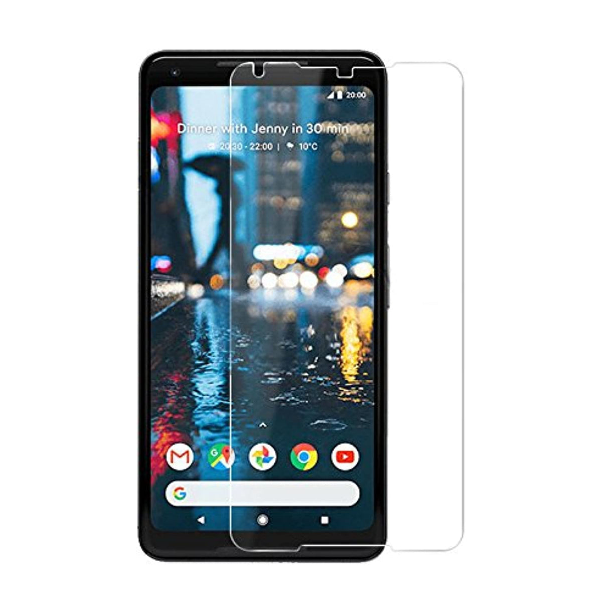 واقي شاشة AISELAN ذو صلابة 9H لهاتف Google Pixel 2 XL - [عبوة من قطعتين] واقي شاشة فائق النحافة عالي الدقة من الزجاج المقوى لهاتف Google Pixel 2XL
