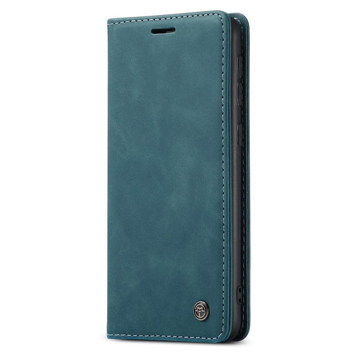 جراب محفظة جلدي قابل للطي من يونيك كيس فوليو، قابل للامتصاص تلقائيًا، لهاتف سامسونج جالاكسي A40 - أزرق وأخضر