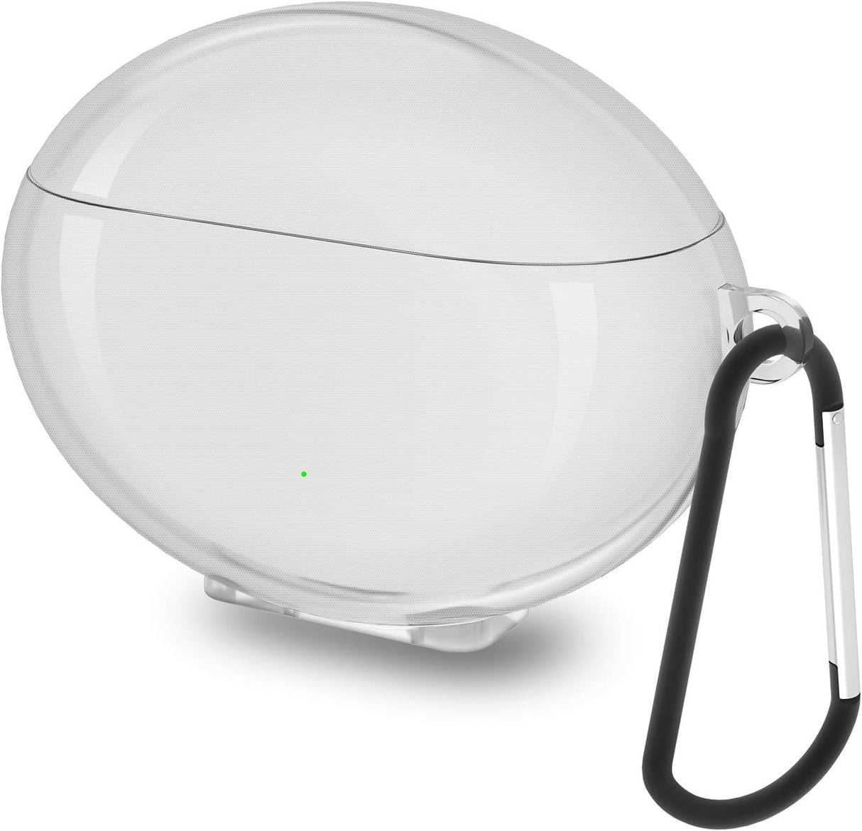 غطاء حافظة من مادة TPU متوافق مع سماعات الأذن اللاسلكية Huawei FreeBuds 4i، جراب حمل شاحن واقي، غطاء جلدي فائق السماكة لسماعات الأذن اللاسلكية مع خطاف سلسلة مفاتيح، منفذ شحن يمكن الوصول إليه (شفاف)