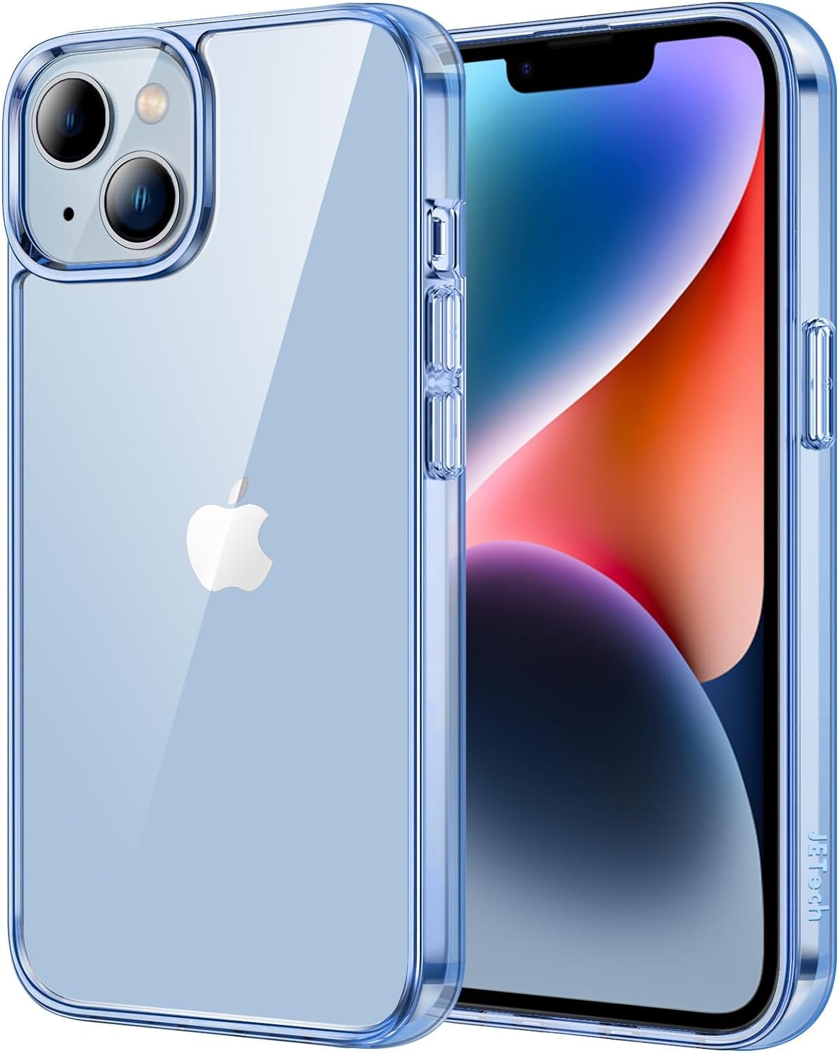 جراب AWH الشفاف لهاتف iPhone 14+ مقاس 6.7 بوصة (2022) - تصميم عسكري مضاد للاصفرار، رفيع للغاية، ممتص للصدمات، غطاء خلفي مضاد للخدش - شفاف كريستالي (أزرق سييرا)