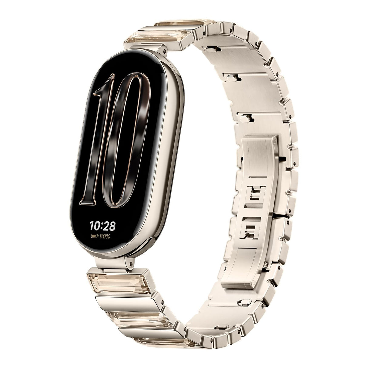 سوار شاومي الذكي 10 إصدار غليمر ذهبي لامع | شاشة AMOLED رباعية الحواف ضيقة الحواف مقاس 1.72 بوصة | تحليل احترافي للتمرين | عمر بطارية يصل إلى 21 يومًا | مراقبة شاملة للنوم