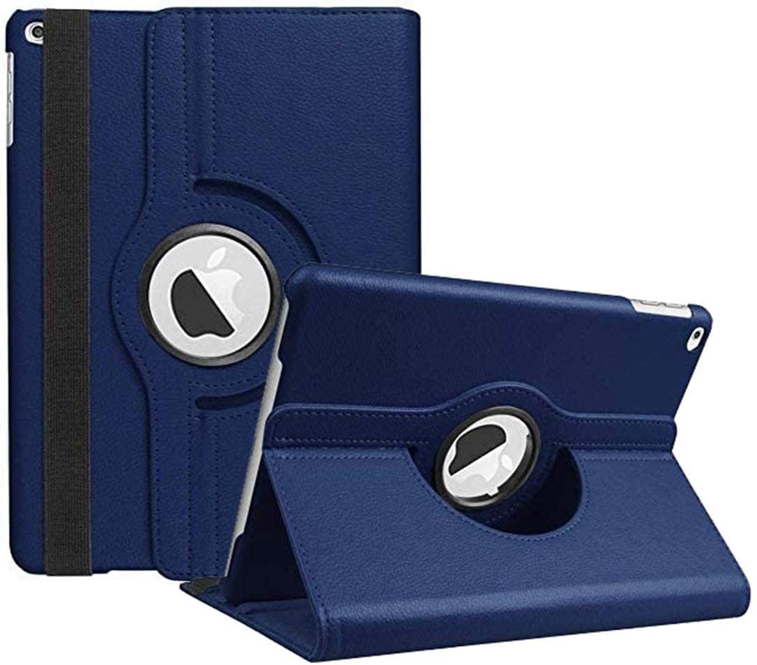 جراب دوار من AWH لجهاز iPad الجيل التاسع (2021) / الجيل الثامن (2020) / الجيل السابع (2019) مقاس 10.2 بوصة - غطاء واقٍ بحامل دوار 360 درجة، وظيفة السكون/التنشيط التلقائي، (أزرق)