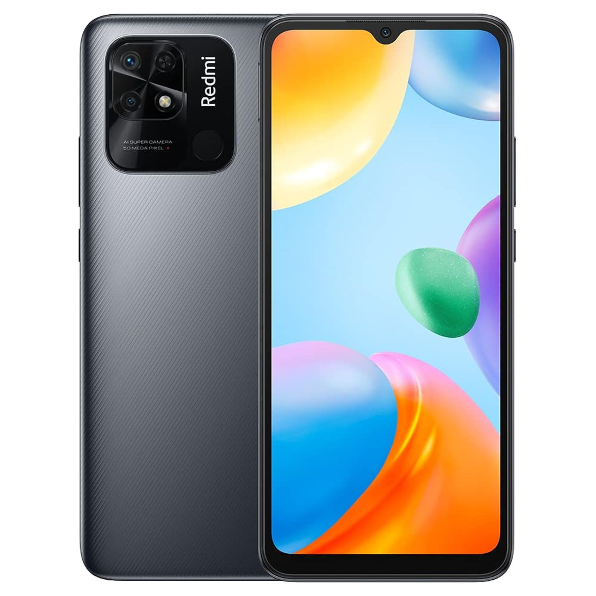 شاومي ريدمي ١٠ سي ٤ جي (رمادي جرافيتي، ٤ جيجابايت رام، ١٢٨ جيجابايت تخزين) - شاشة دوت دروب | ٥٠ ميجابكسل مع كاميرا نادرة ٥ ميجابكسل