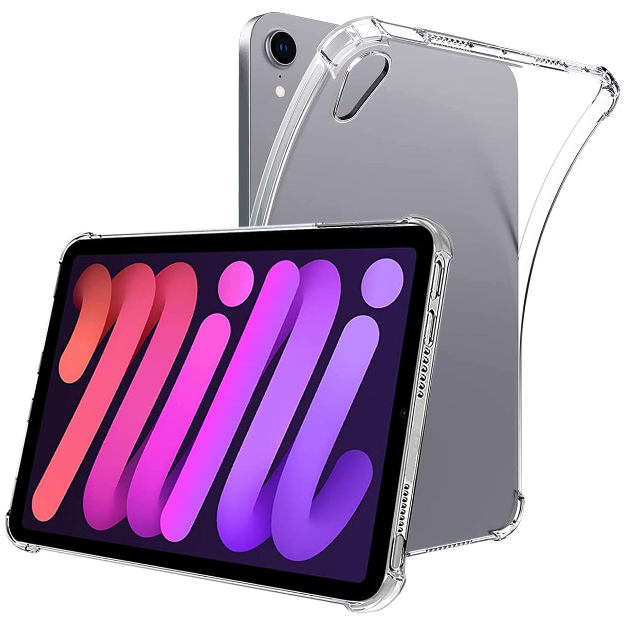 TzoMartico for iPad Mini 6 Case, iPad Mini 6th Generation Case (8.3 inch, 2021), Slim and Light Case, Clear