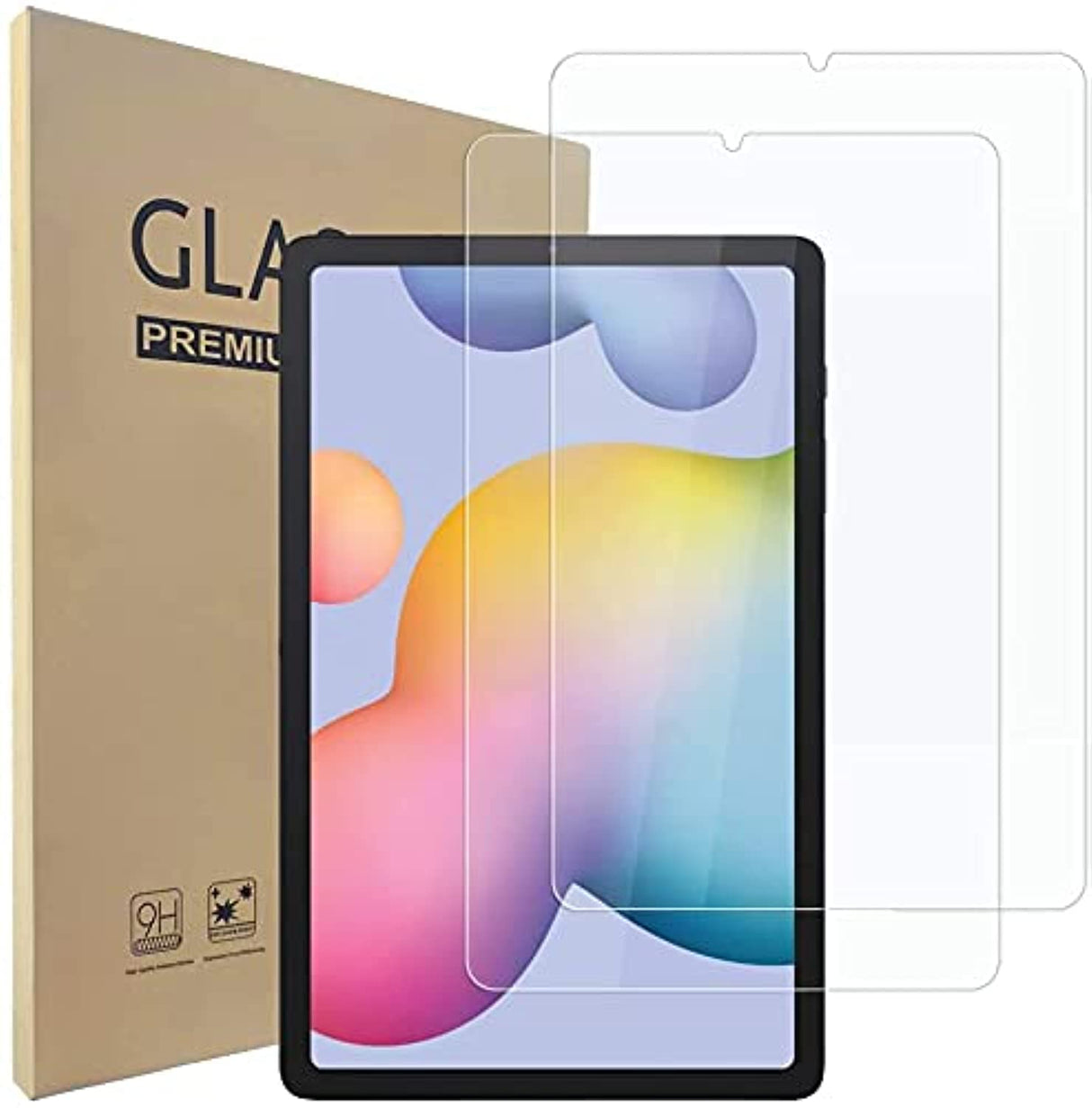 AWH Screen Protector for Samsung Tab S6 Lite 10.4 inch 2020 (SM-P610/P615), Clear High Definition Tempered Glass Film Compatible with Galaxy S6 Lite 10.4 inch (2020) [2 Pack]