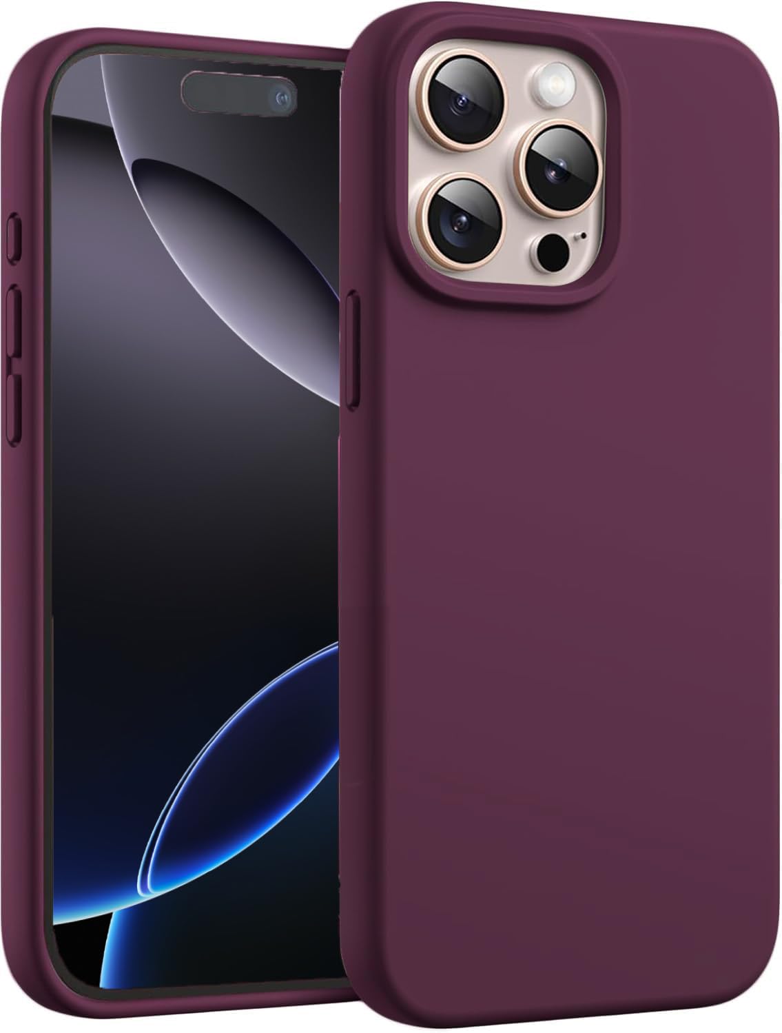 TR-PLANET Case for iPhone 15 Pro Max Cover, Liquid Silicone Rubber Soft Back Cover, Shockproof Slim Thin Anti-Scratch Phone Case for iPhone 15 Pro Max, Maroon