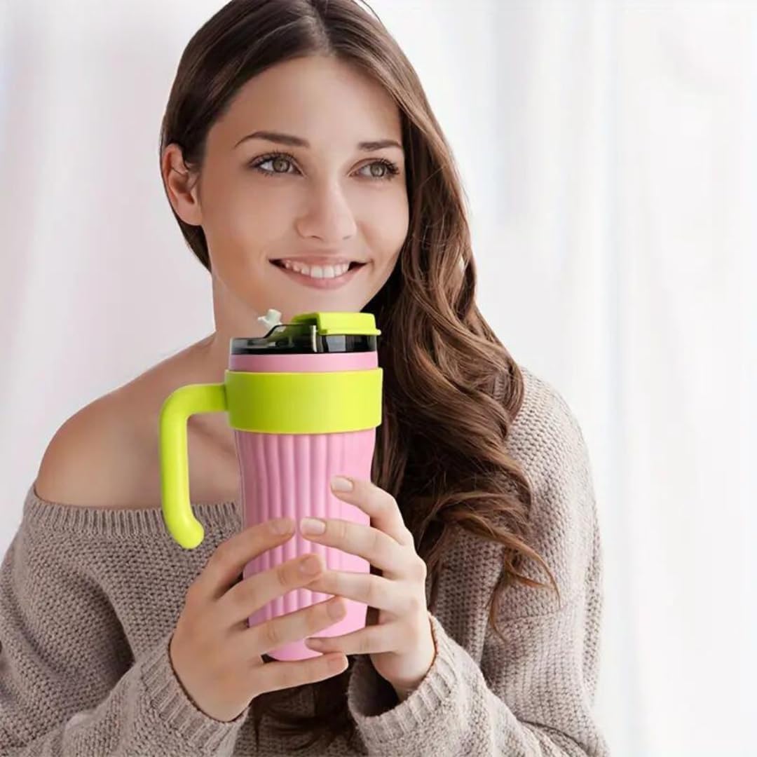 كوب مفرغ من الهواء سعة 800 مل - كوب سفر معزول كبير للمشروبات الساخنة أو الباردة، مثالي للتنقل والتخييم والمغامرات الخارجية