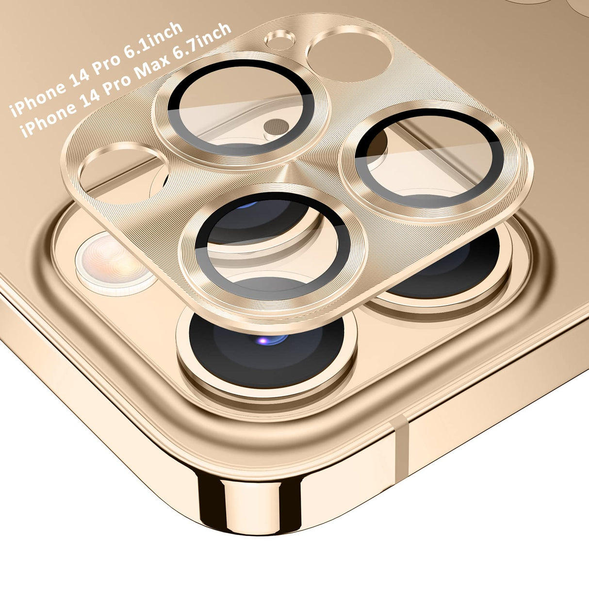 واقي عدسة كاميرا Tensea لهاتف iPhone 14 Pro/iPhone 14 Pro Max، غطاء من الزجاج المقوى من سبائك الألومنيوم، ملحقات واقي شاشة الكاميرا، مناسب للجراب لهاتف iPhone 14Pro / 14 ProMax 2022