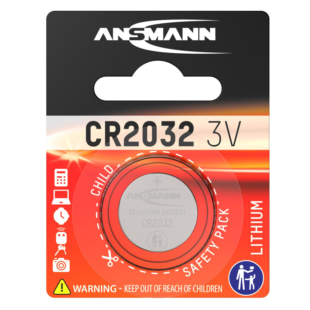 Ansmann CR2032، خلية ليثيوم زر 3 فولت