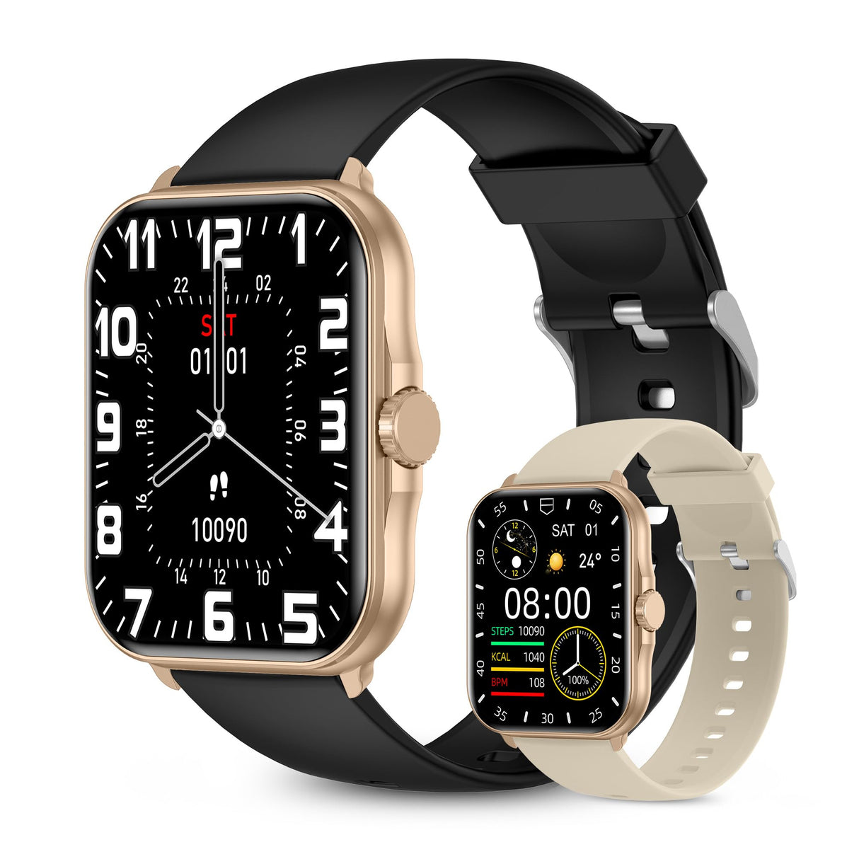 ساعة TOTULIFE الذكية STORM V مع خاصية الاتصال عبر البلوتوث - ذهبية