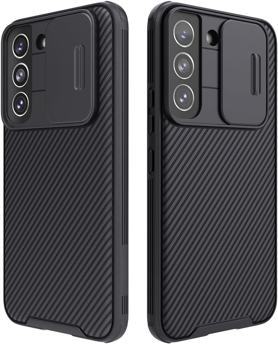 جراب AWH مصمم لهاتف Samsung Galaxy S22 مع غطاء كاميرا منزلق - جرابات هاتف واقية رفيعة مقاومة للصدمات، حماية عدسة الكاميرا المنزلقة لهاتف Galaxy S22 5G