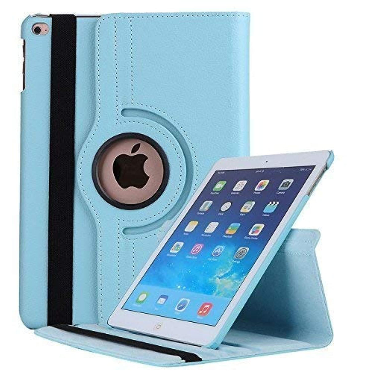 AWH Smart 360 Degree Rotating Stand Case Cover for Apple iPad 10.2 inch 9th Gen 2021 Cover 8th Gen 2020 7th Gen 2019 Generation, (Light Blue)