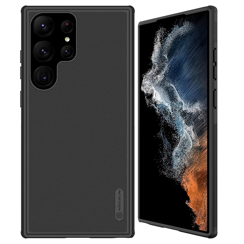 غطاء AWH متوافق مع هاتف Samsung Galaxy S23 Ultra مصمم لسلسلة Samsung Galaxy S23، غطاء هاتف S23 Ultra Super Frosted Shield الصلب، أسود (غطاء S23 Ultra Frosted)