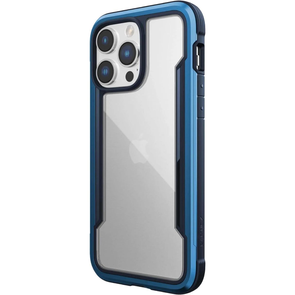 جراب X-Doria لهاتف iPhone 14 Pro Max - جراب Raptic Shield - مضاد للخدش - غطاء واقٍ مقاوم للسقوط - مقاوم للصدمات - غطاء خلفي كامل ورفيع لحماية المصد لهاتف iPhone 14 Pro Max 6.7 بوصة - أزرق بحري