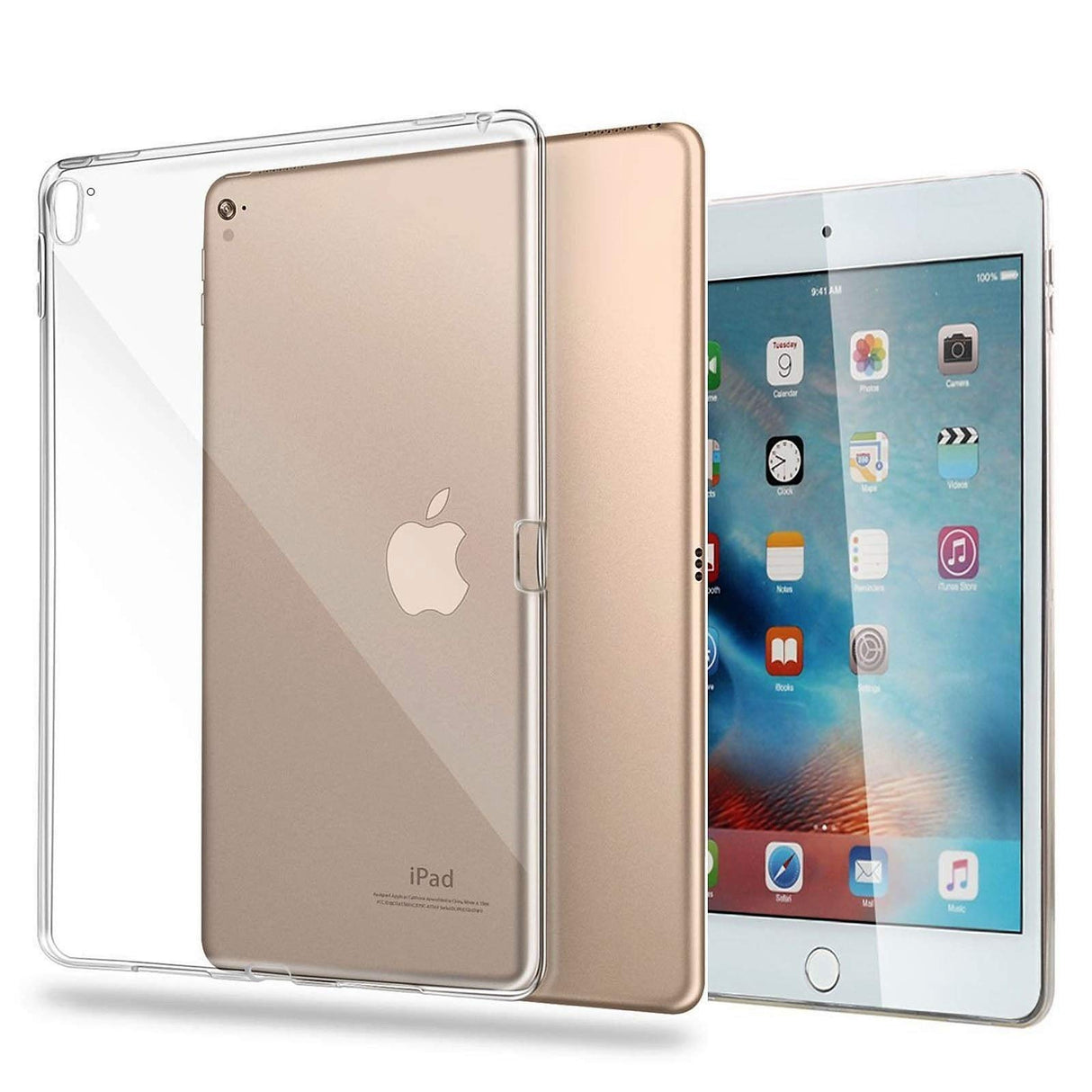 جراب Vultic iPad Mini 1/2/3 - TPU ناعم ورفيع [غطاء شفاف كريستالي] غطاء خلفي واقٍ شفاف وخفيف الوزن ومرن لجهاز Apple iPad Mini وiPad Mini 2 وiPad Mini 3 (شفاف)