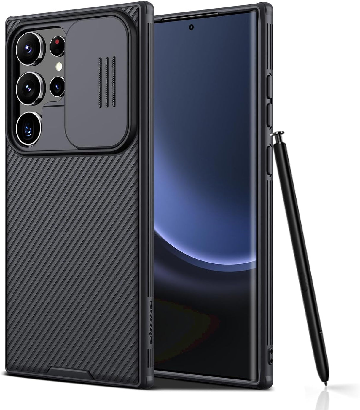 AWH S24 Ultra Case - CamShield Pro for Samsung Galaxy S24 Ultra | Slim 6.8" Phone Case with Slide Camera Cover | Enhanced Protection for S24 Ultra 5G | Precision Fit and Stylish Design (Black)