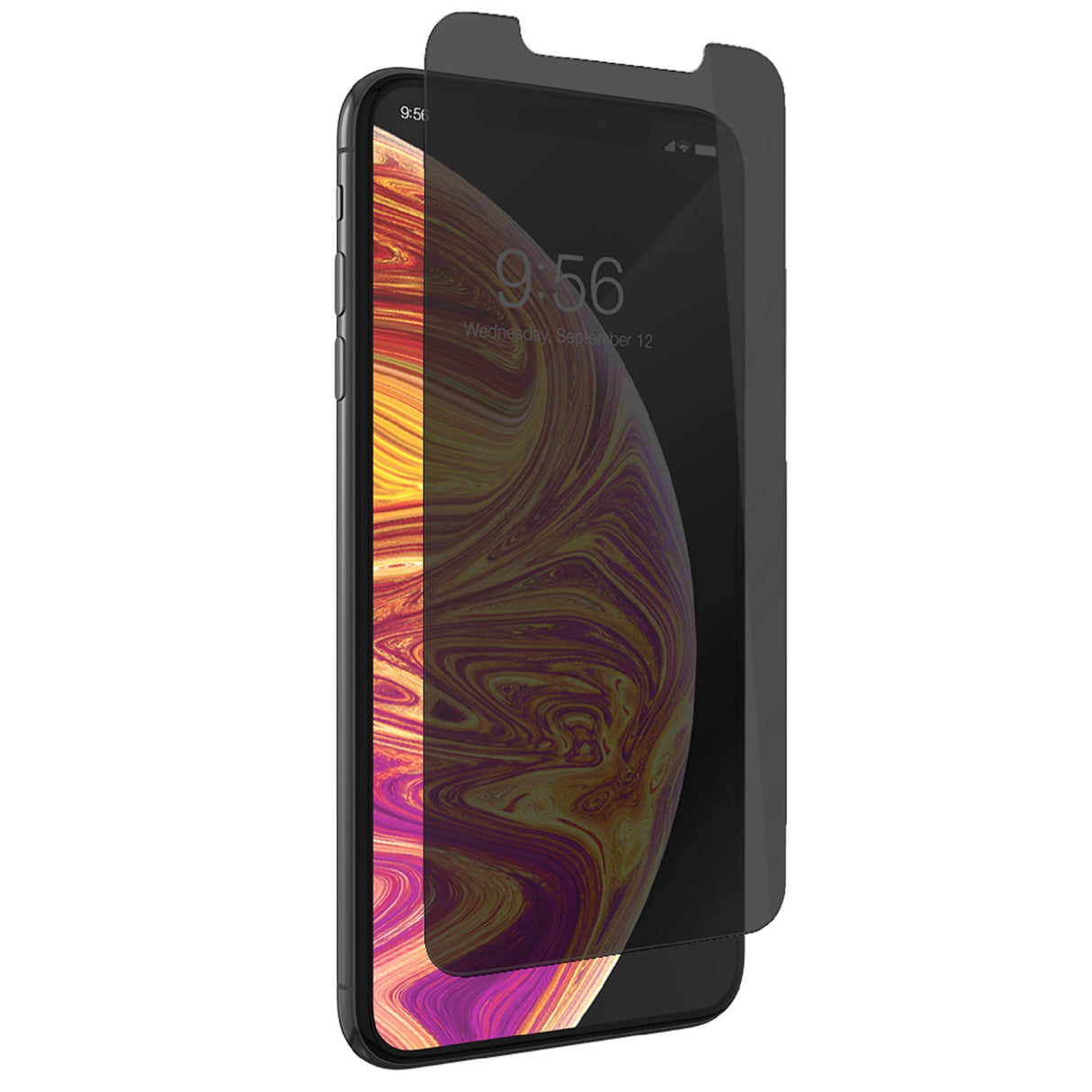 واقي شاشة ZAGG InvisibleShield Glass+ للخصوصية من الزجاج المقوى لهاتف iPhone Xs Max - الخصوصية [مناسب للحافظة]