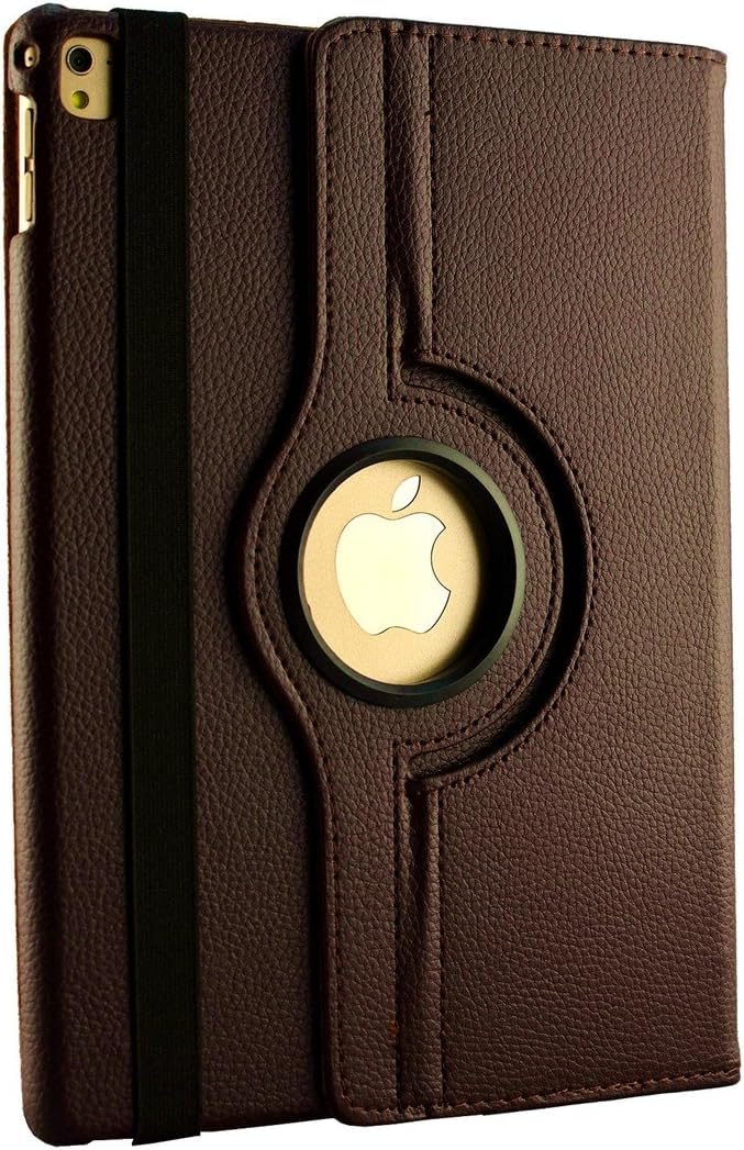 AWH iPad Case 10.2 Inch Cover Case for iPad - 7 iPad 8 iPad 9(7th & 8th & 9th Generation iPad 2019/2020/2021 (Released Model) - 360 Degree Rotation Smart Sleep Wake Case for iPad - Brown
