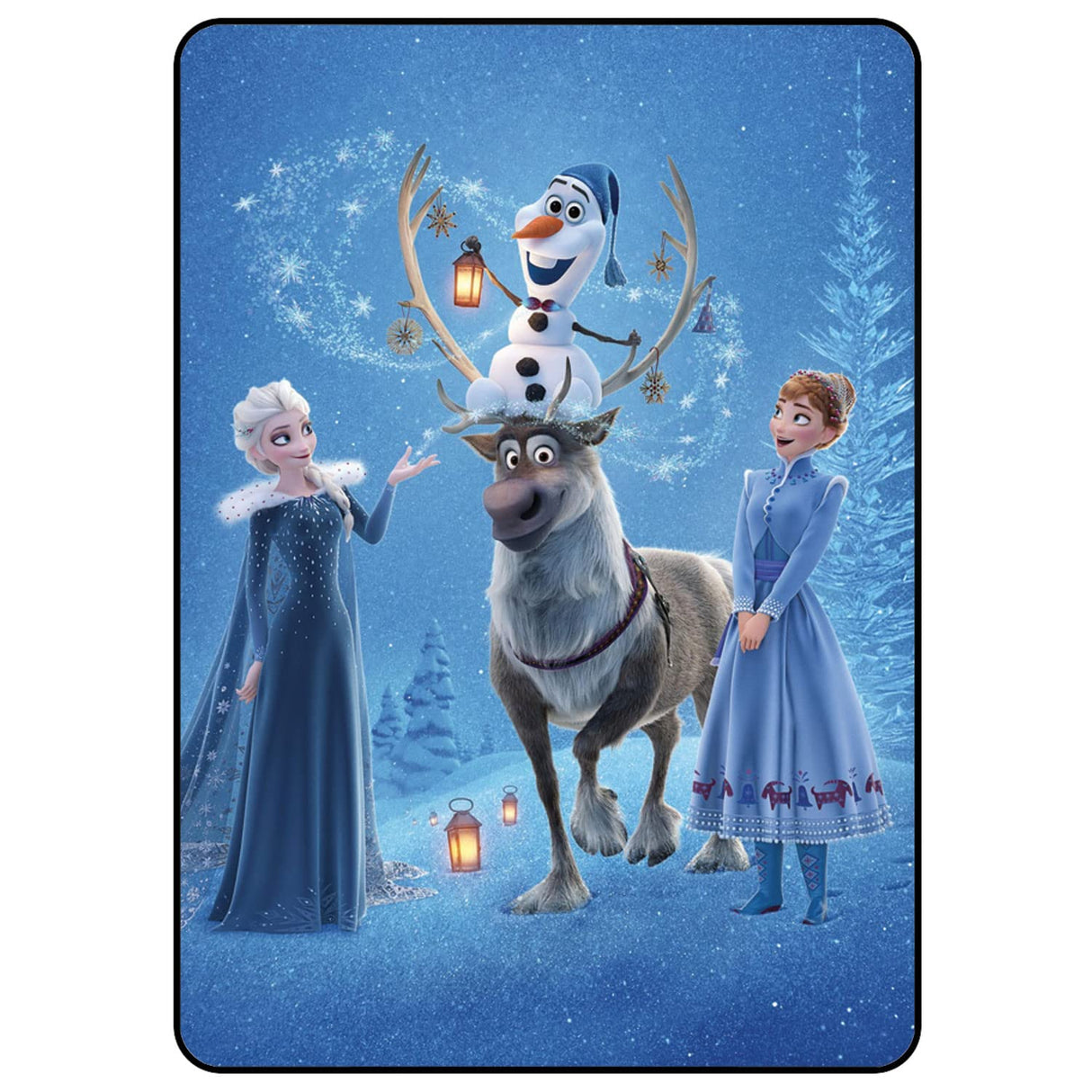 جراب Apple iPad 10.2 بوصة من الجيل السابع والثامن والتاسع، جراب 10.2 بوصة من الجيل السابع والثامن والتاسع بشخصية Frozen (EYFC02)