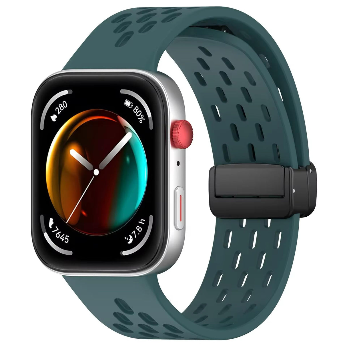 فكرة سوار سيليكون من فكرة لساعة هواوي واتش فيت 3، سوار ذكي بإبزيم مغناطيسي ناعم لساعة هواوي واتش فيت 3، سوار رياضي (أخضر)