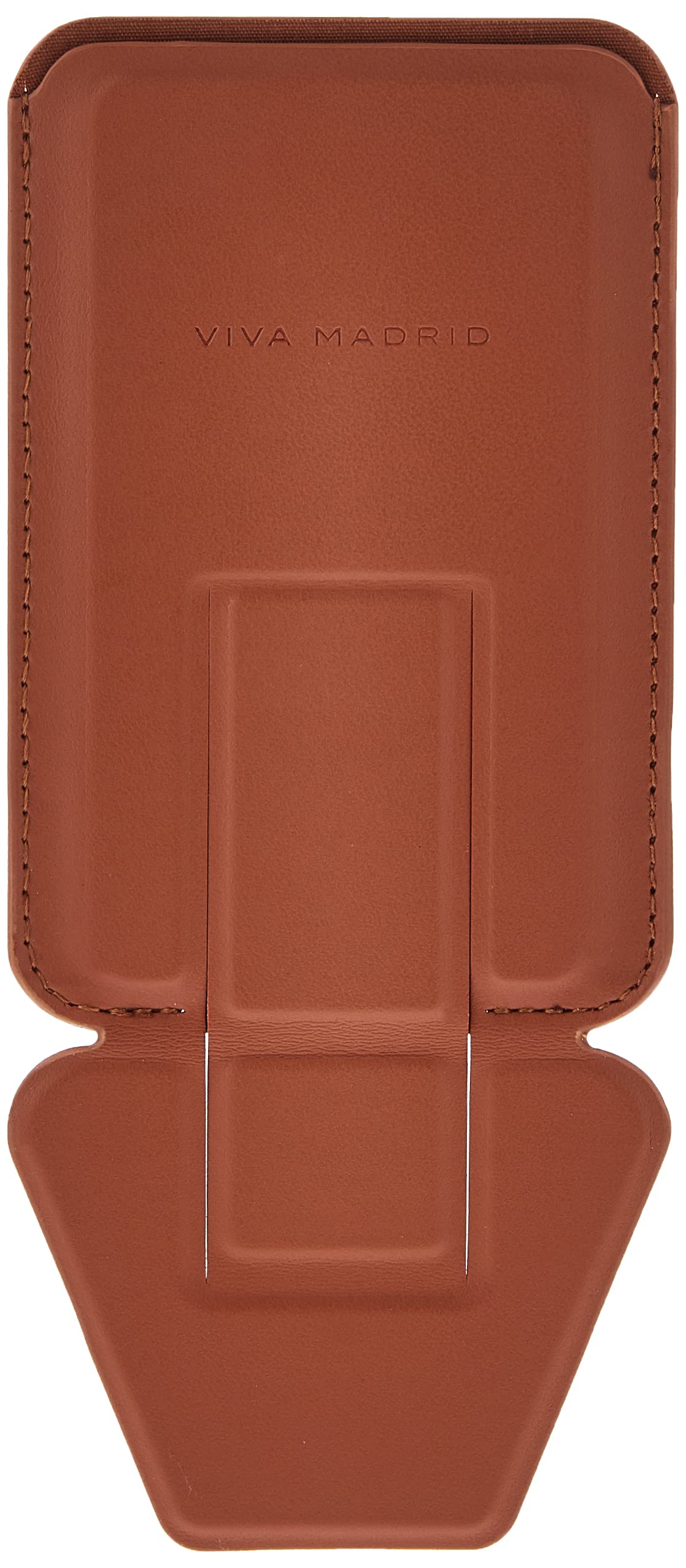 محفظة فيفا مدريد فيرسا جريب ستاند ماج سيف جلدية مع جراب لحامل بطاقات الهوية، تناسب 2-3 بطاقات مع ثلاثة أوضاع عرض متوافقة مع آيفون 12 ميني، آيفون 12 برو، آيفون 12 برو ماكس (بني)