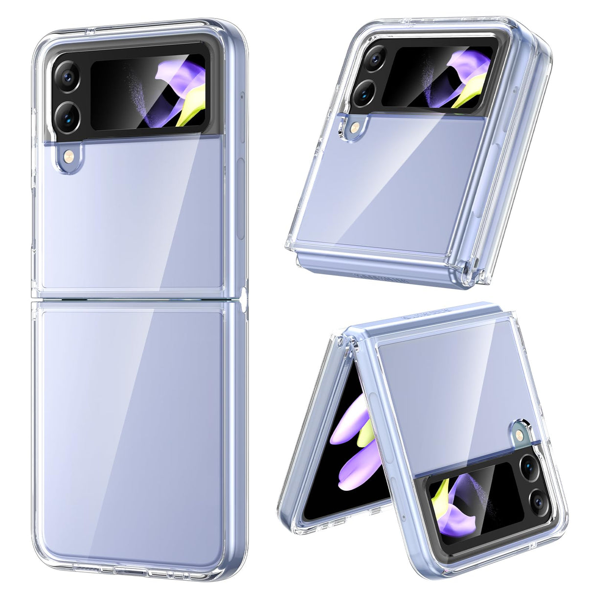 جراب VEGO لهاتف Samsung Galaxy Z Flip 4، جراب Galaxy Z Flip 4 شفاف [مضاد للأصفر] جراب واقٍ رفيع رفيع من مادة TPU الممتازة مقاوم للصدمات لهاتف Samsung Galaxy Z Flip 4 5G 2022 - شفاف بالكامل