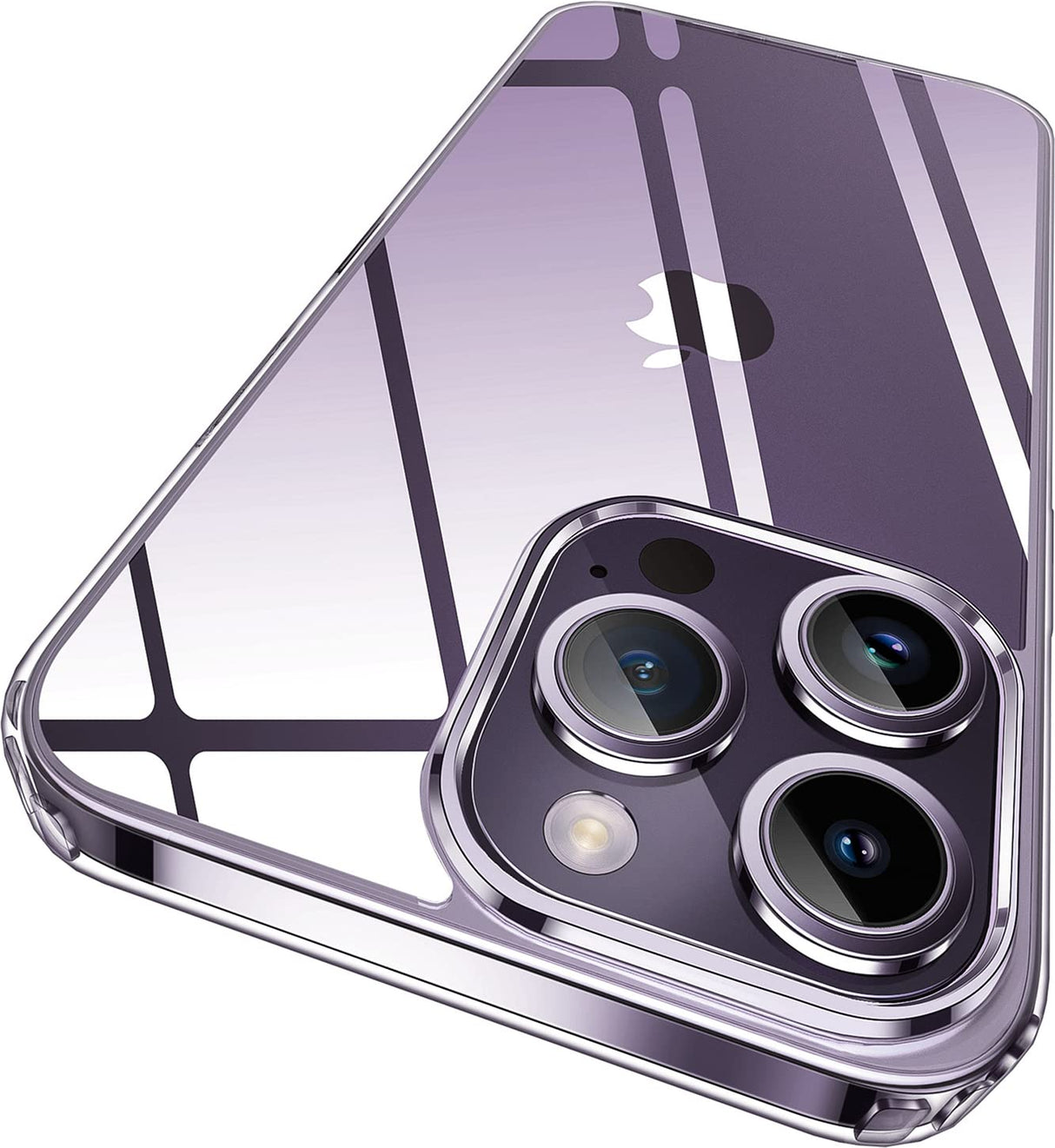 [جديد 2023] جراب لهاتف iPhone 14 Pro Max، تصميم شفاف للغاية [غير قابل للاصفرار] [حماية من السقوط العسكري] جراب هاتف نحيف واقٍ مقاوم للصدمات لهاتف Apple (iPhone 14 Pro Max، شفاف)