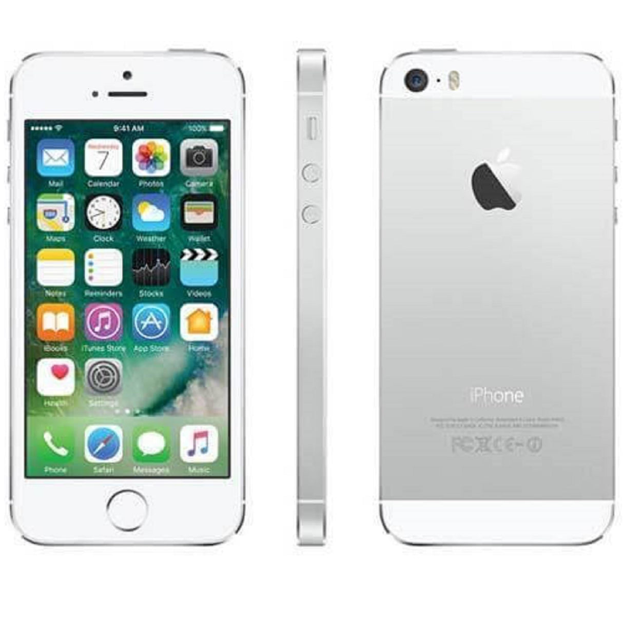 هاتف ذكي مستعمل ٥ إس، سعة ٦٤ جيجابايت، مفتوح من المصنع، تجربة سلسة مع نظام iOS (أبيض/فضي)