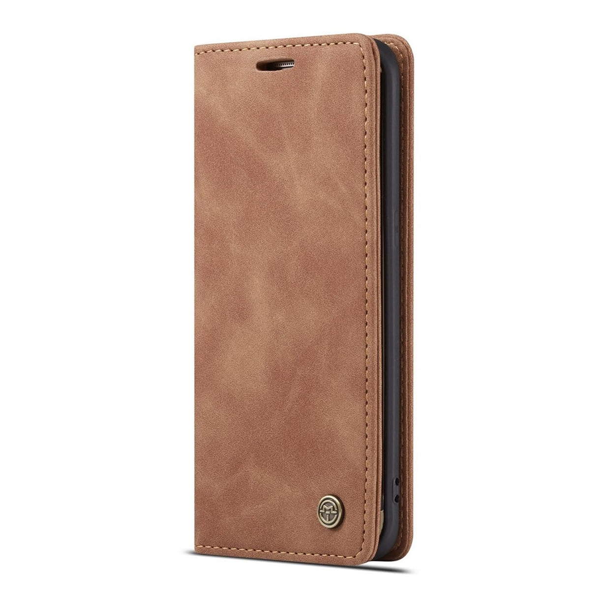 جراب محفظة جلدي من UniqCase، قابل للامتصاص التلقائي، لهاتف Samsung Galaxy S7 edge G935 - بني