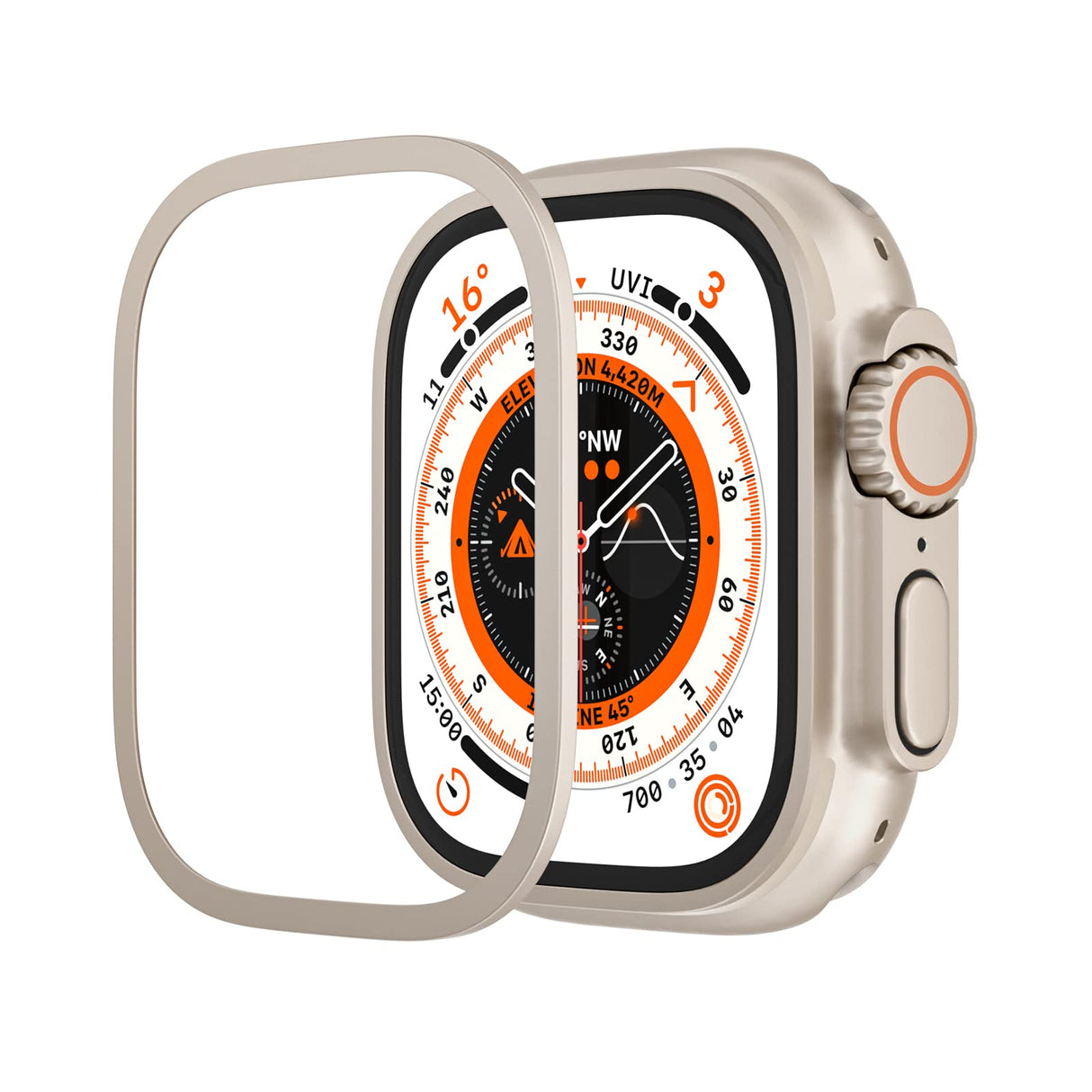 TommyBear Compatible for Apple Watch Ultra Case 49MM [Enjoy Original], Ultra-Thin Stainless Steel Frame Water-Proof Bezel Case Designed for iWatch Ultra 49MM [Without Screen Protector]